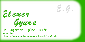 elemer gyure business card