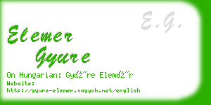 elemer gyure business card